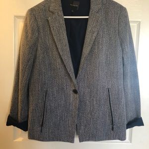 The Limited Navy Tweed Blazer Large